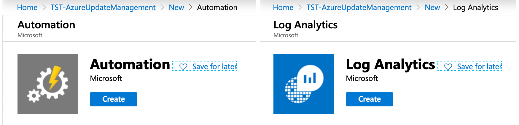 Automation Account & Log Analytics
