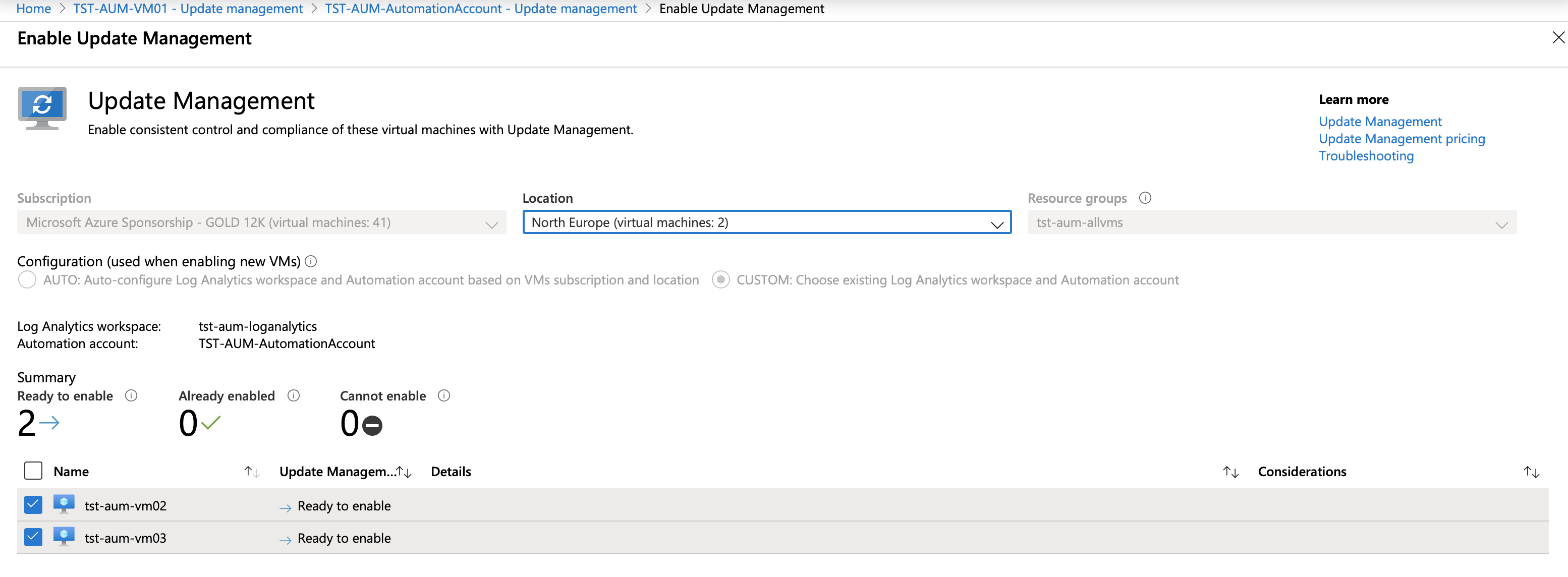Add Azure VMs