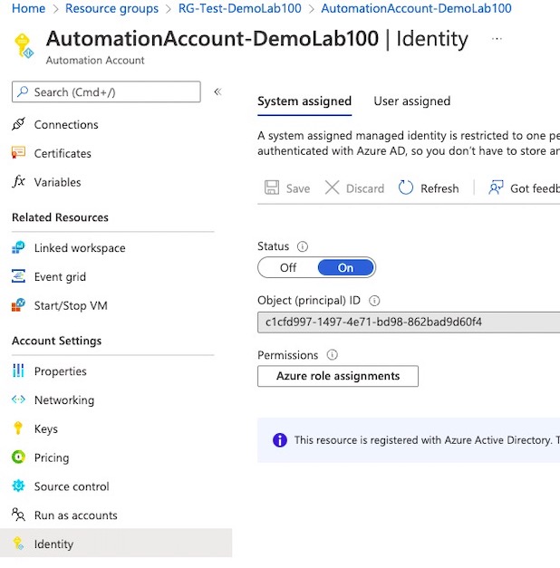 Enable System Assigned Managed Identity - AzureIs.Fun